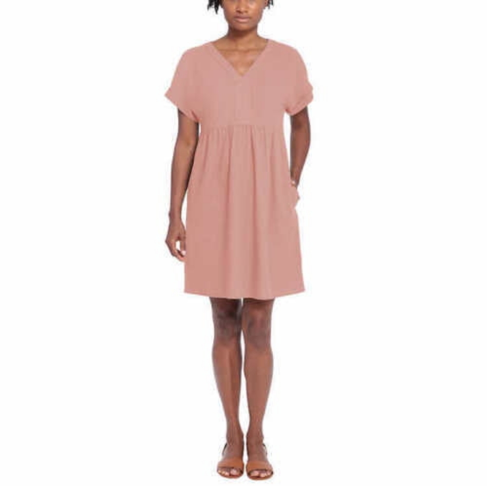Briggs linen prairie boho dress with pockets